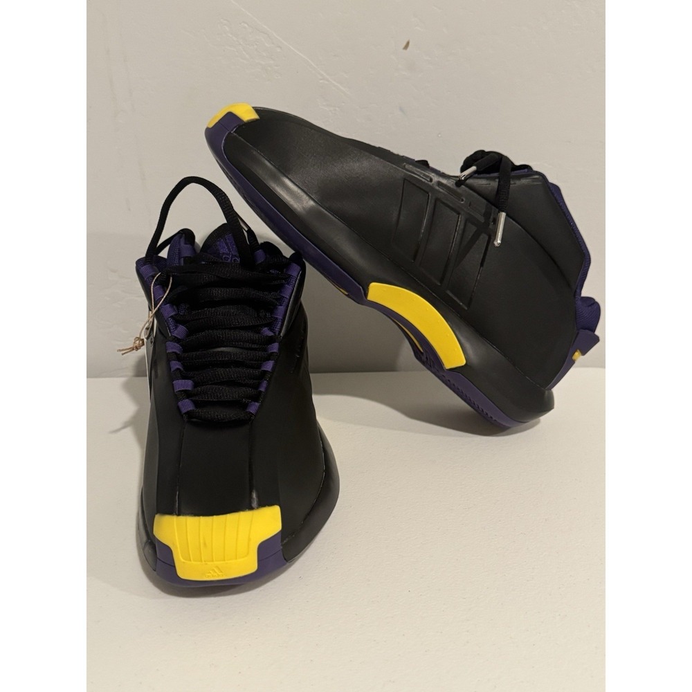 Adidas Crazy 1 Kobe Bryant Black Yellow Basketball Shoes FZ6208 Mens 10.5